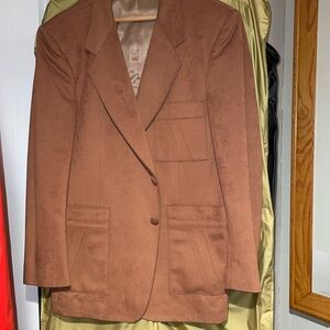 Vintage like suede cognac brown men’s sport coat, EXCELLENT CONDITION